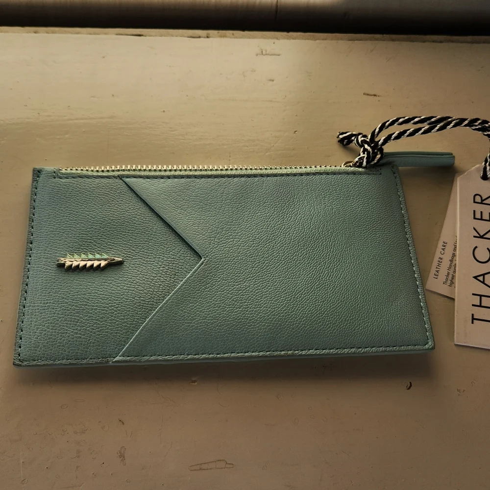 Thacker Blue Leather Wallet - Picture 1 of 6